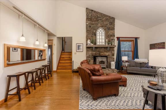 Stone Fireplace Home with Hot Tub & Club Access - Image 2