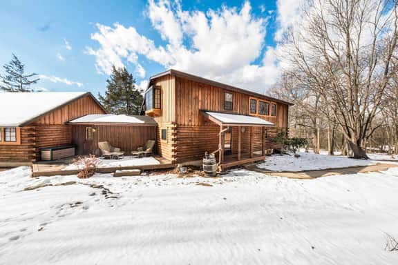 Custom Log Cabin, Hot Tub, Fire Pit & Wood Stove - Image 2