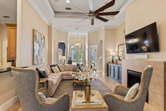 Mediterranean Home with Club Amenities & Golf Cart - Image 5