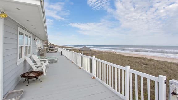 Sandy Chic Home with Oceanfront Deck & Fireplace - Image 1